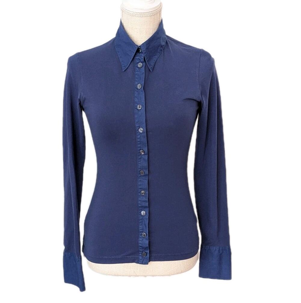 Anne Fontaine French Cuff Button Up Slim Nuage Poplin Shirt FR 38 US 6